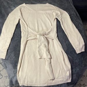 Beige sweater dress